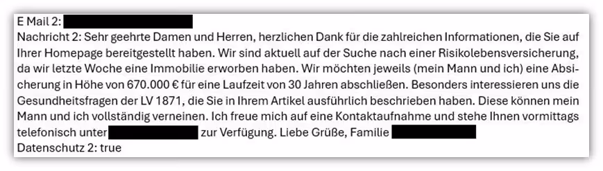 Online Beratung Risikolebensversicherung
