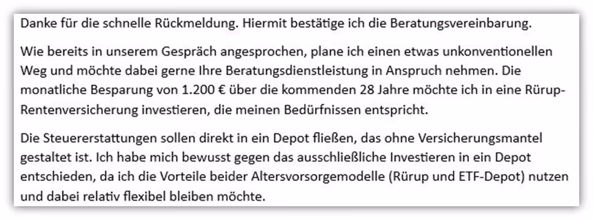 Rürup Rente online abschließen mit Beratung