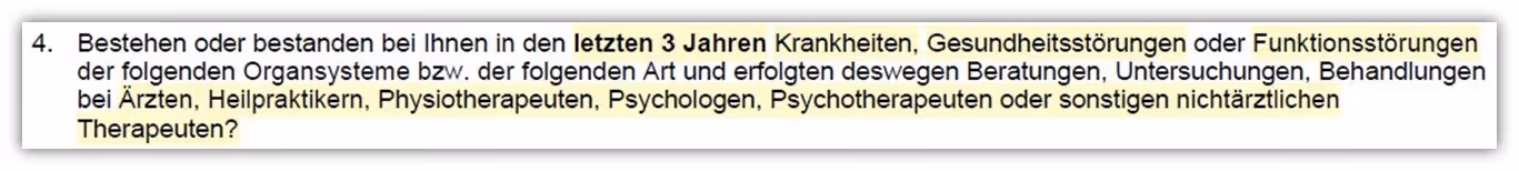 3. Gothaer Berufsunfähigkeitsversicherung Gesundheitsfragen 3 Jahre