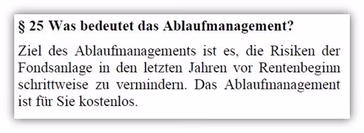 Rürup-Rente Ablaufmanagement
