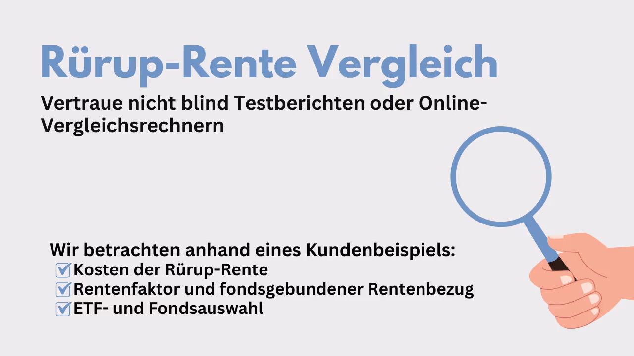 Rürup-Rente Vergleich