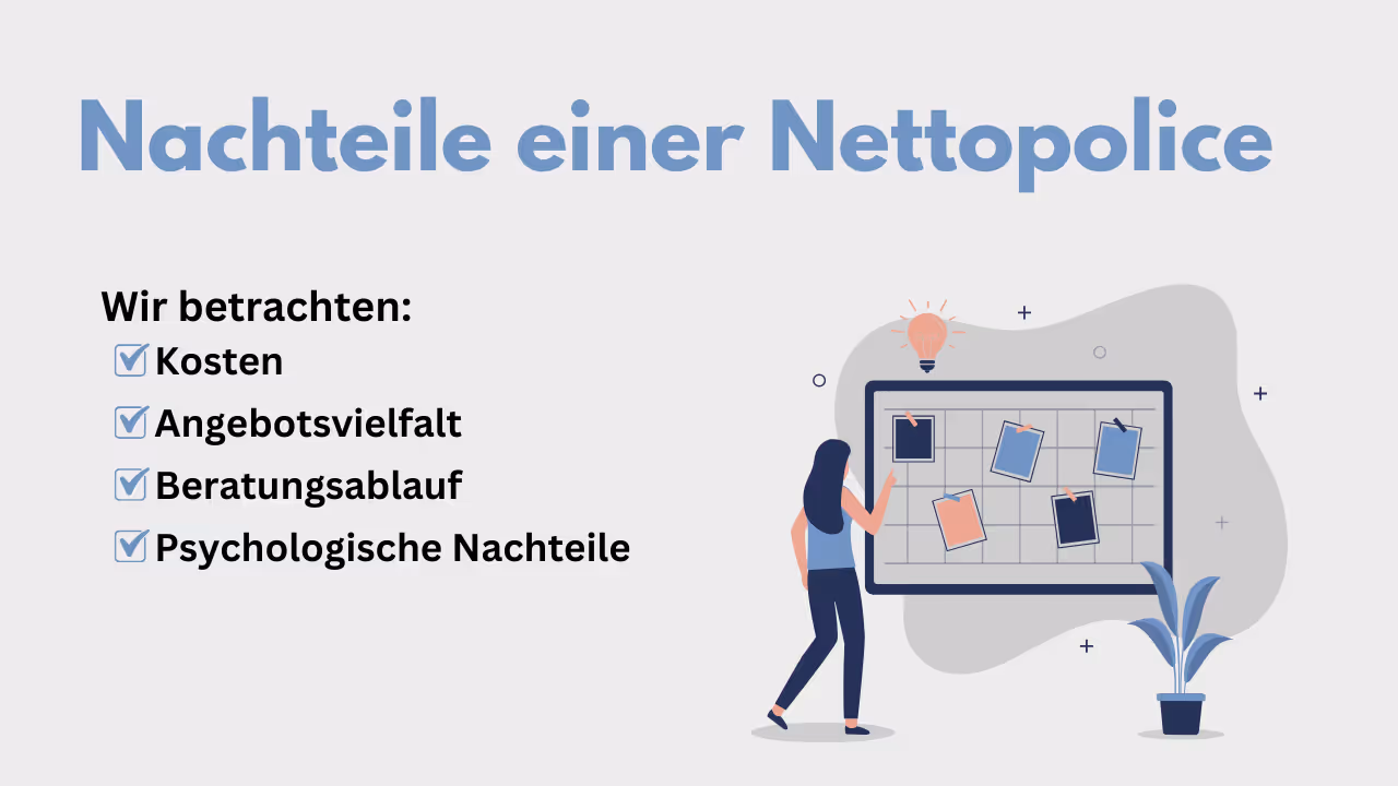 Nachteile bei Nettopolicen