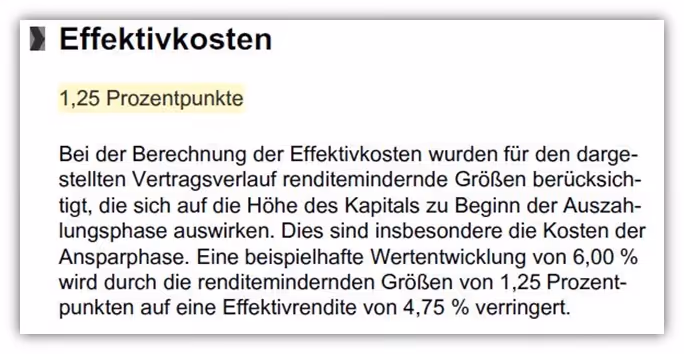 Effektivkosten HDI CleverInvest Basisrente