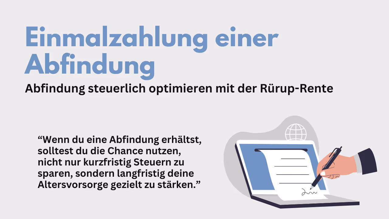Einmalzahlung einer Abfindung 