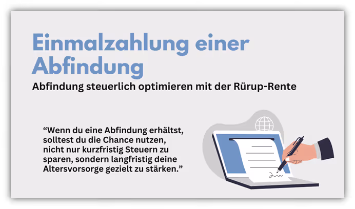 Basisrente Einmalzahlung bei einer Abfindung