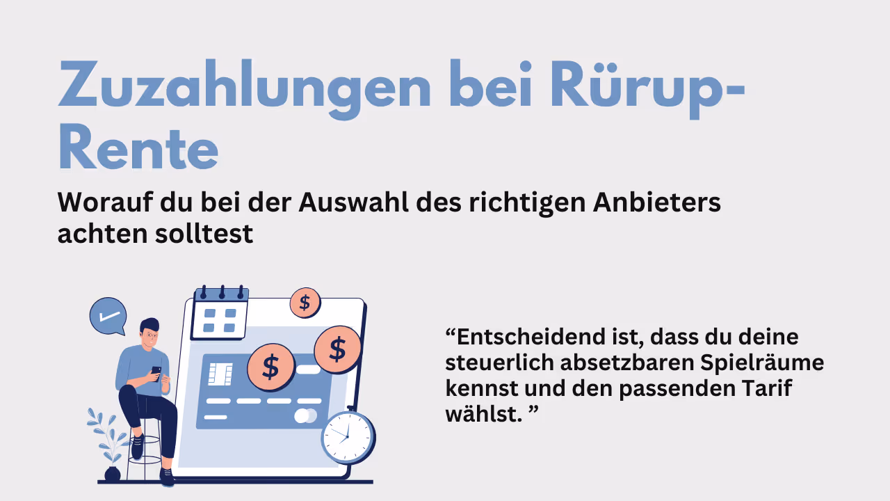 Zuzahlung in die Basisrente
