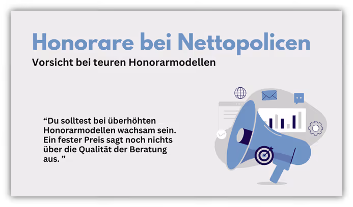 Honorar Höhe Nettopolice