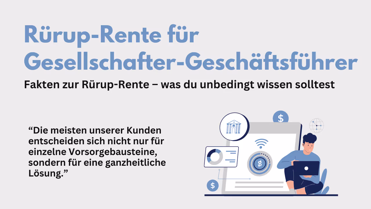 Rürup-Rente für Gesellschafter-Geschäftsführer