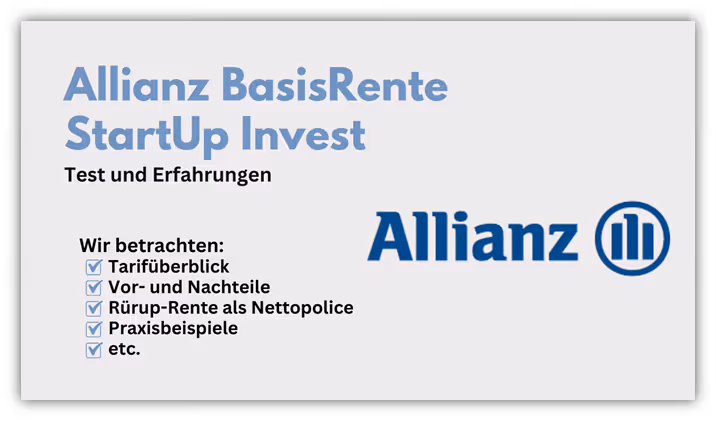Allianz Basisrente StartUp Invest Erfahrung und Test