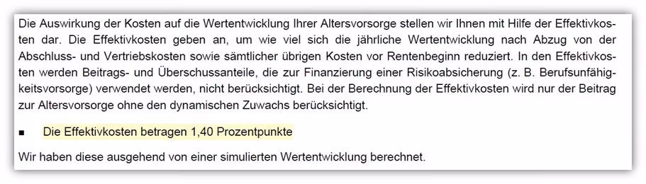 Allianz KinderPolice Perspektive Effektivkosten