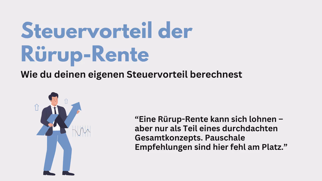 Rürup-Rente - Steuervorteil berechnen