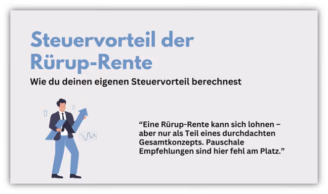 Rürup Rente Steuervorteil berechnen
