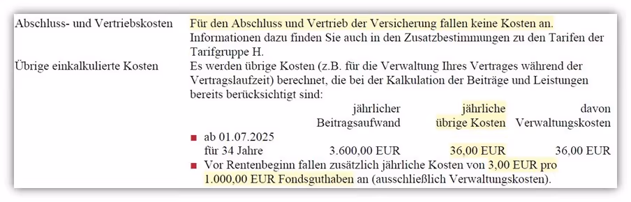Nettopolice Alte Leipziger HFR10 Kosten