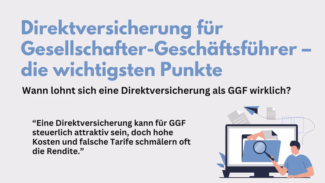 Direktversicherung für Gesellschafter-Geschäftsführer