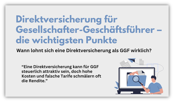 Direktversicherung für Gesellschafter-Geschäftsführer
