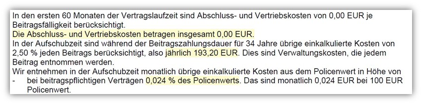 Kosten Direktversicherung GGF