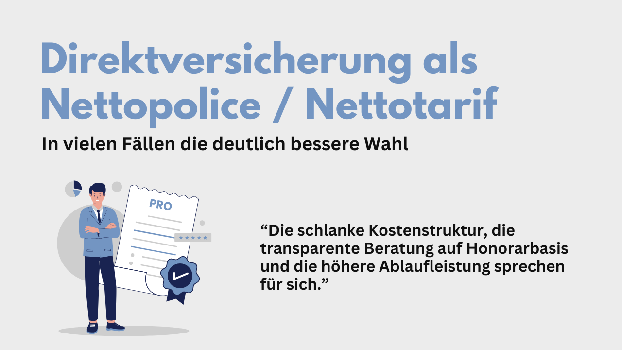 Direktversicherung als Nettopolice / Nettotarif 