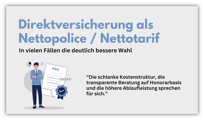 Direktversicherung Gesellschafter Geschäftsführer GGF GmbH Nettopolice Nettotarif