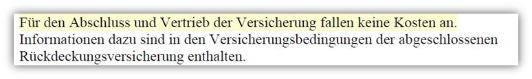 Unterstützungskasse Abschlusskosten
