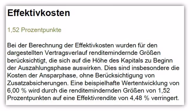 Ergo Basis-Rente Balance Effektivkosten