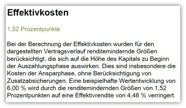 Ergo Basis-Rente Balance Effektivkosten