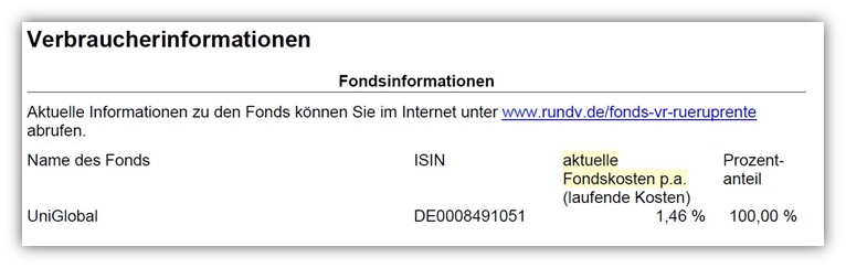 R+V Rürup-Rente Uniglobal