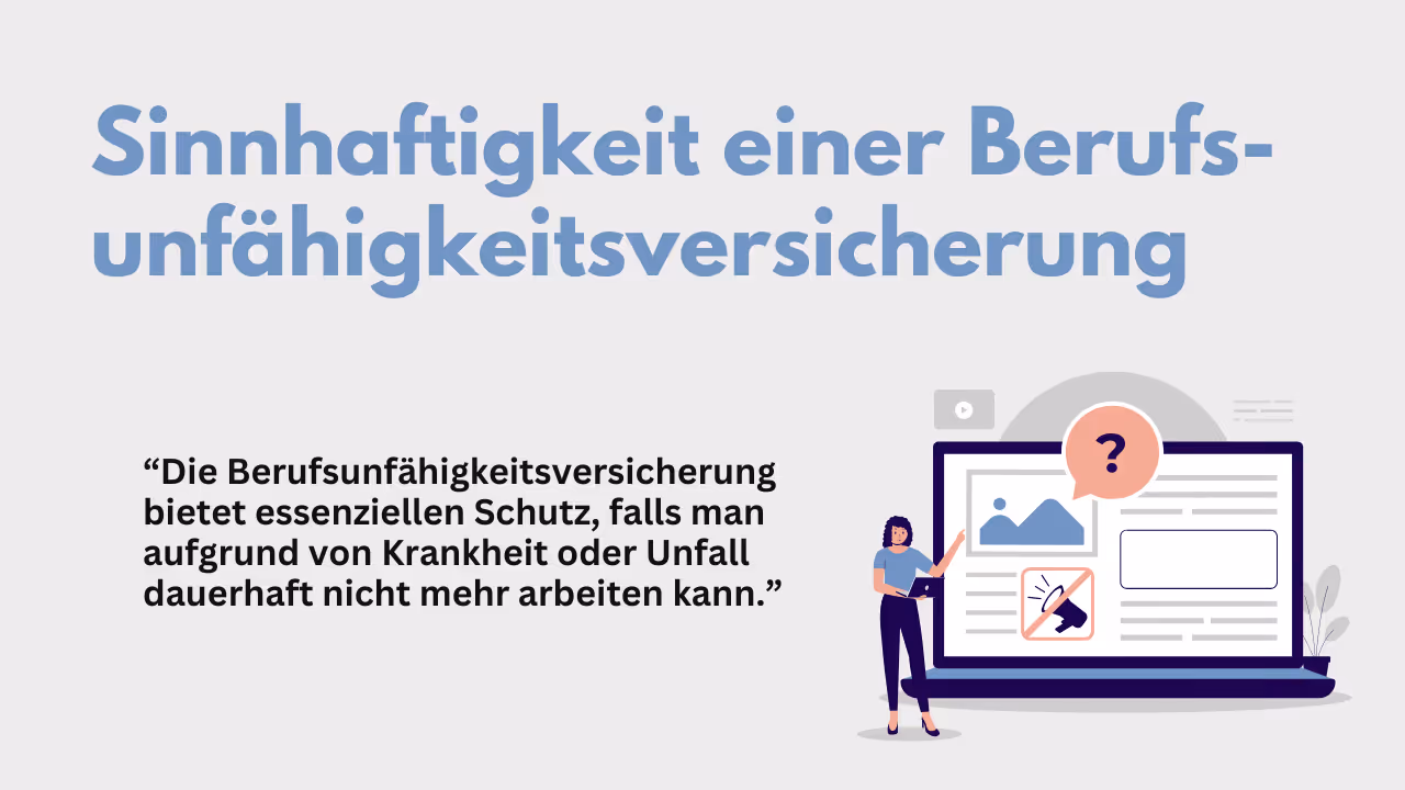 Warum ist eine BU sinnvoll?