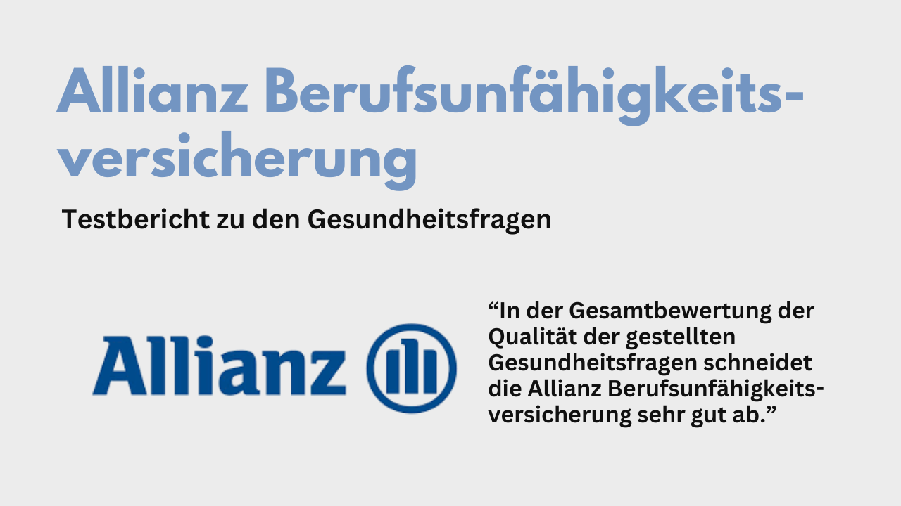 Allianz BU-Versicherung Gesundheitsfragen