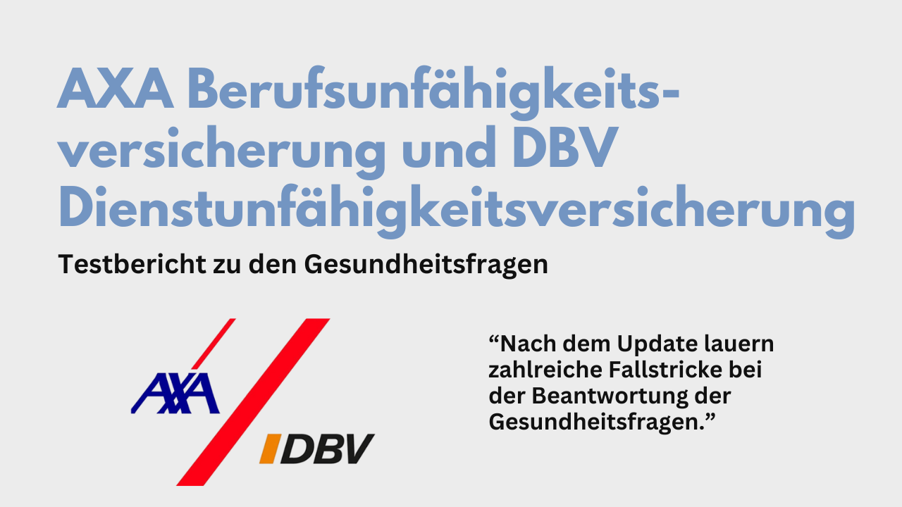 AXA/DBV Gesundheitsfragen BU-Versicherung