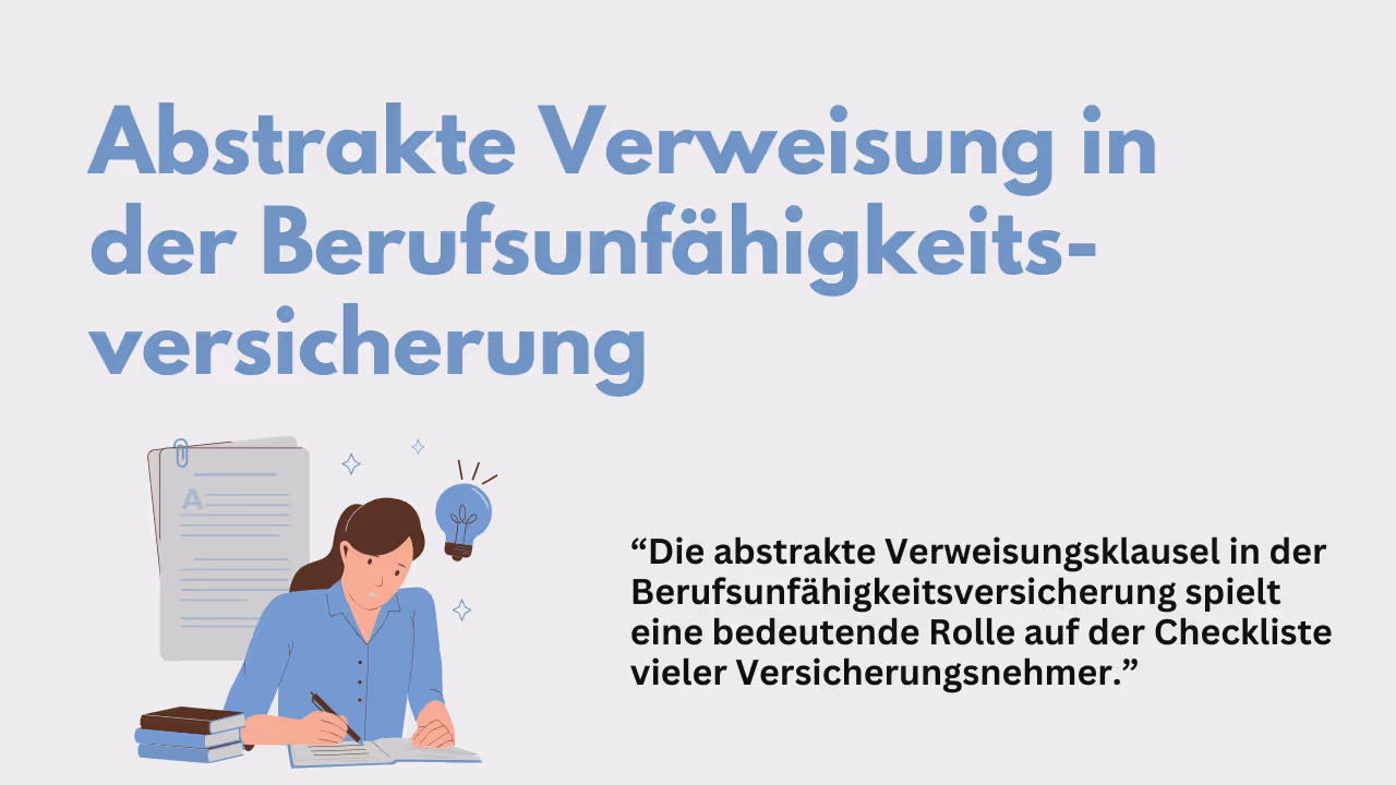 Abstrakte Verweisung in der BU-Versicherung