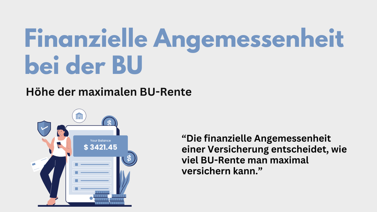 Was bedeutet finanzielle Angemessenheit bei der BU