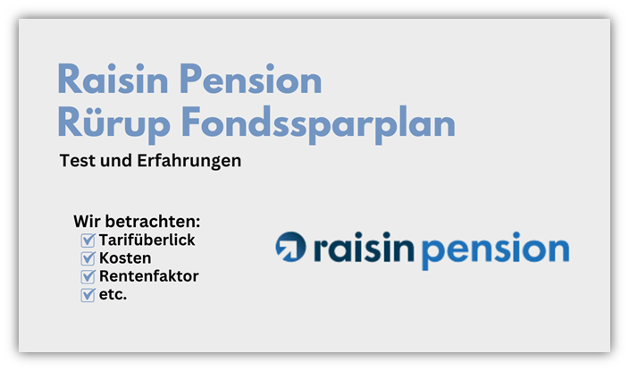 Raisin Pension Rürup Rente Fondssparplan