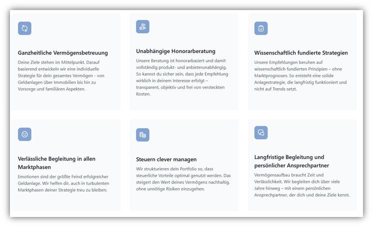 Unabhängige Vermögensberatung Beratungsprozess