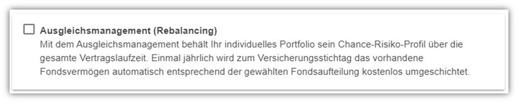 LV 1871 Rürup Rente Rebalancing