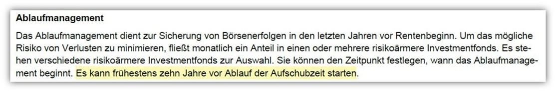 LV 1871 Rürup Rente Ablaufmanagement