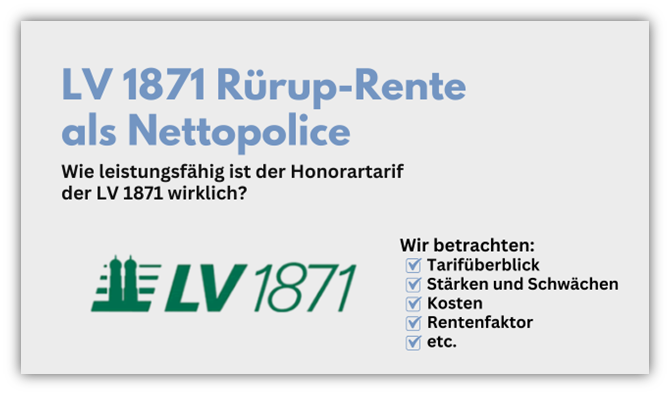 LV 1871 Rürup Rente Test und Erfahrung