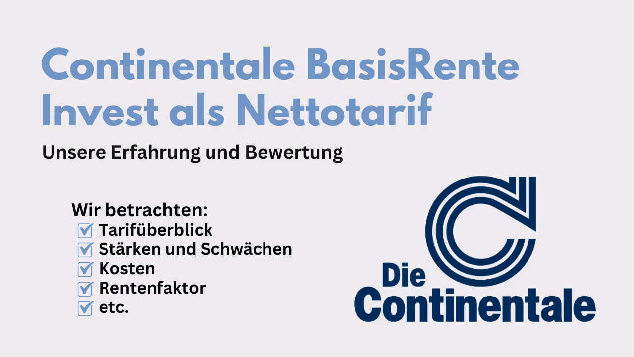 Continenatale BasisRente Invest Nettotarif