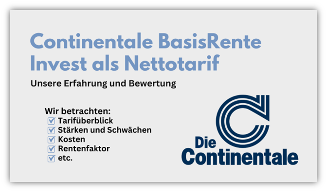 Continentale Basisrente Invest Test und Erfahrung