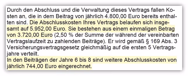 Volkswohl Bund Fondsgebundene Rentenversicherung Abschlusskosten