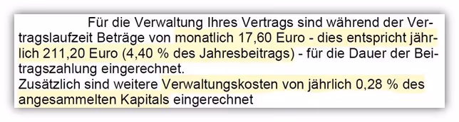 Volkswohl Bund Fondsgebundene Rentenversicherung Verwaltungskosten