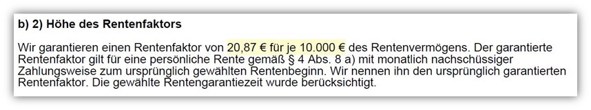 Canada Life fondsgebundene Rentenversicherung garantierter Rentenfaktor