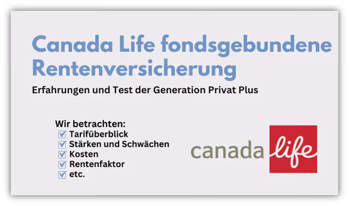 Canada Life fondsgebundene Rentenversicherung Erfahrung und Test