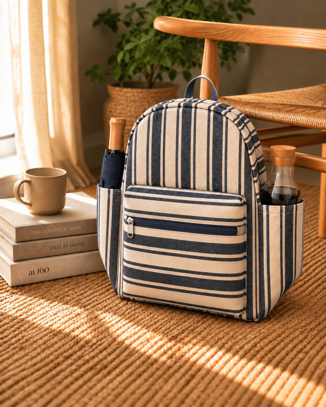 Yarn Dyed Stripes backpack, sunlit home