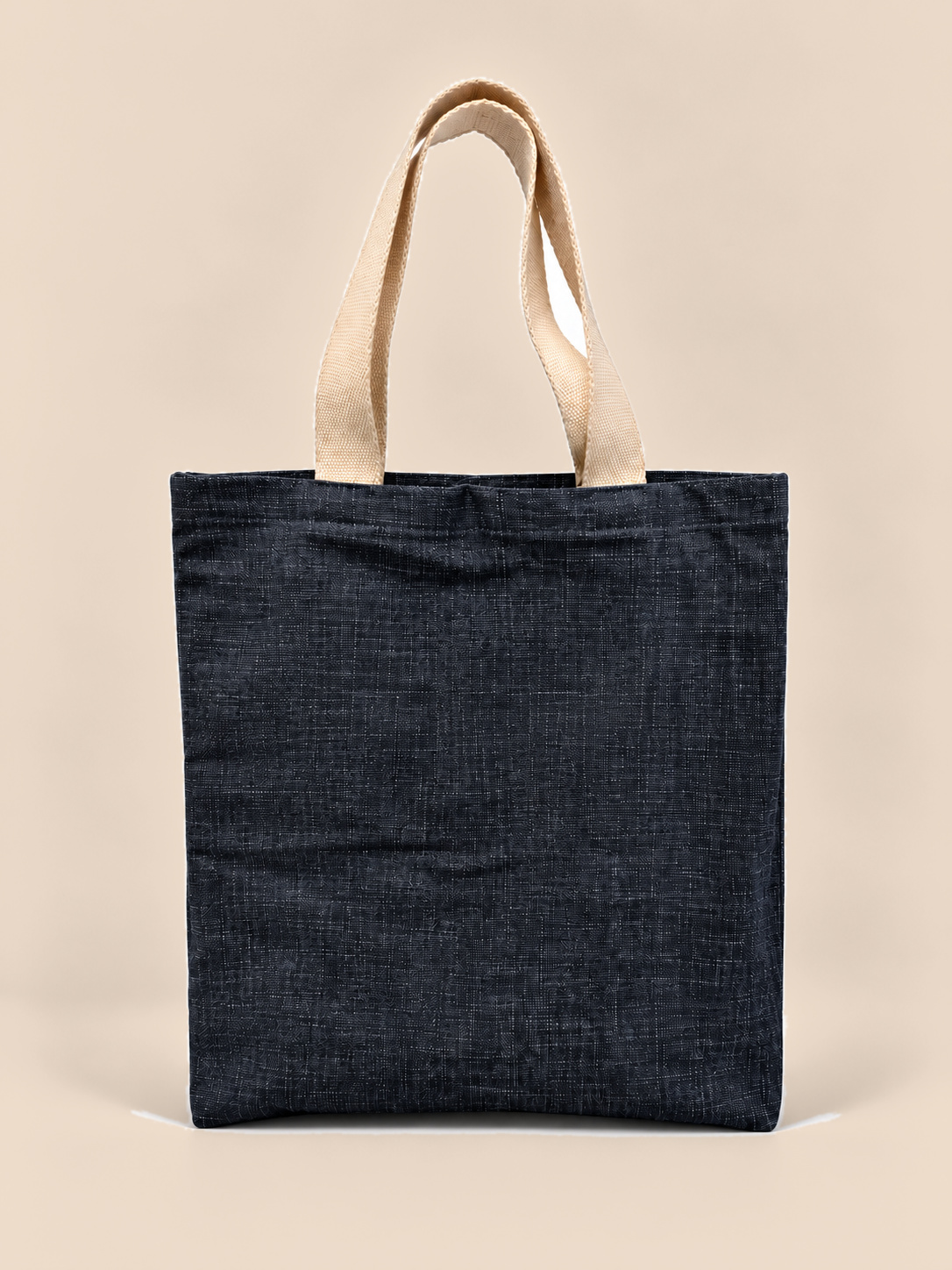 Slub Denim tote, studio plain side