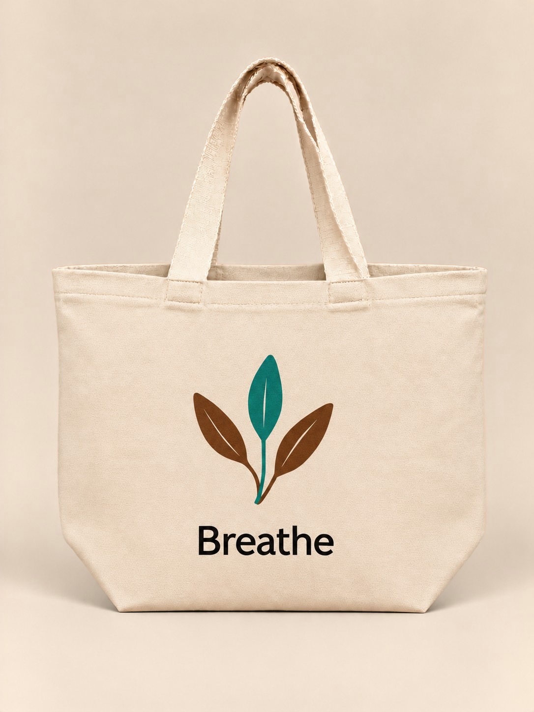 Breathe cinch tote, studio print side