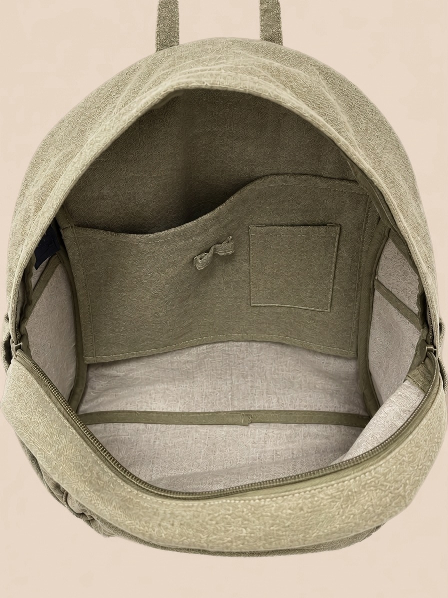 Washed Green backpack, interior