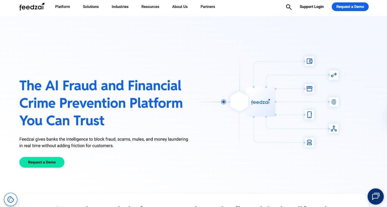 Feedzai homepage