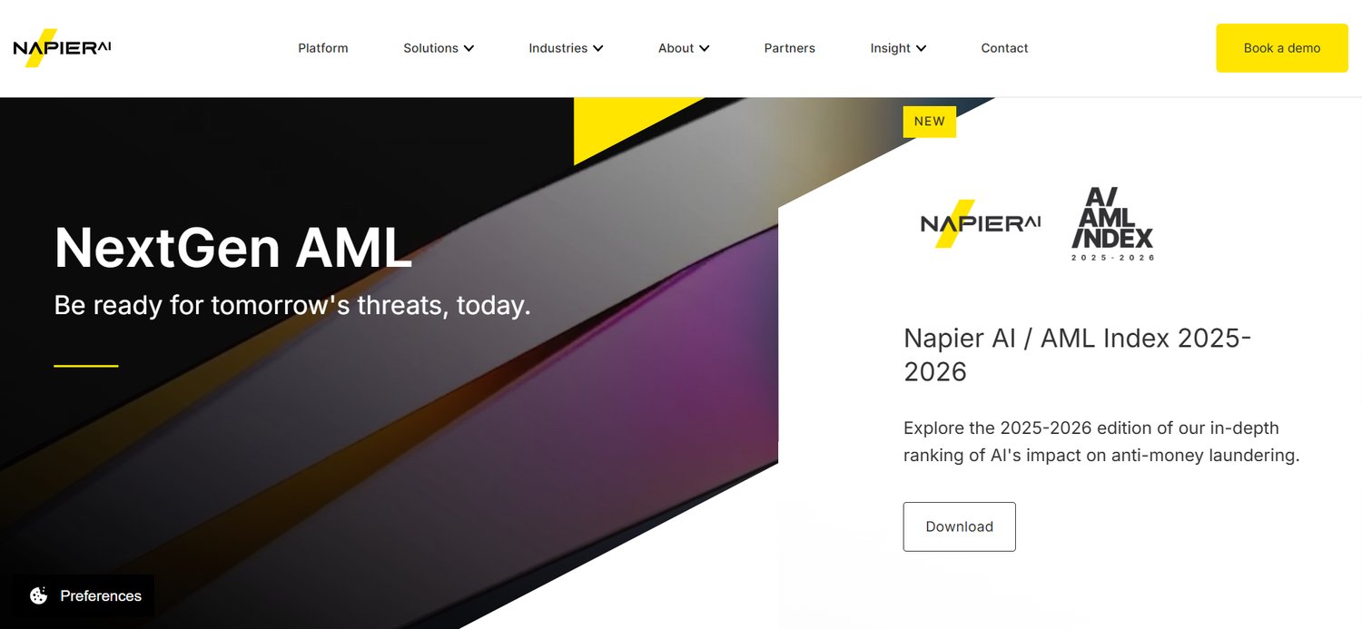 Napier AI homepage