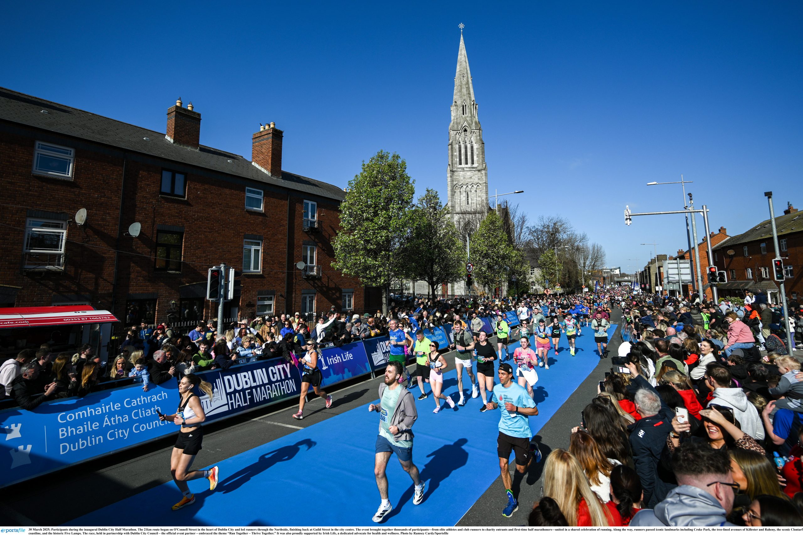 Dublin City Council Dublin City Half Marathon image of Runners crossing the finish line