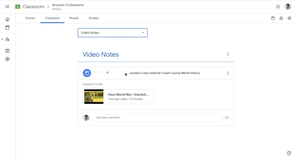 Manage Topics in Google Classroom